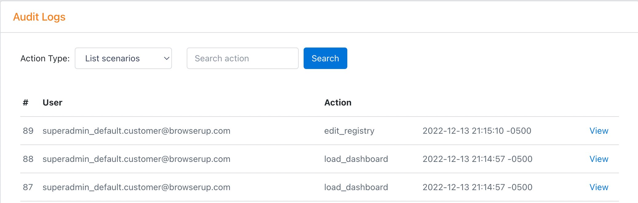 Audit Logs